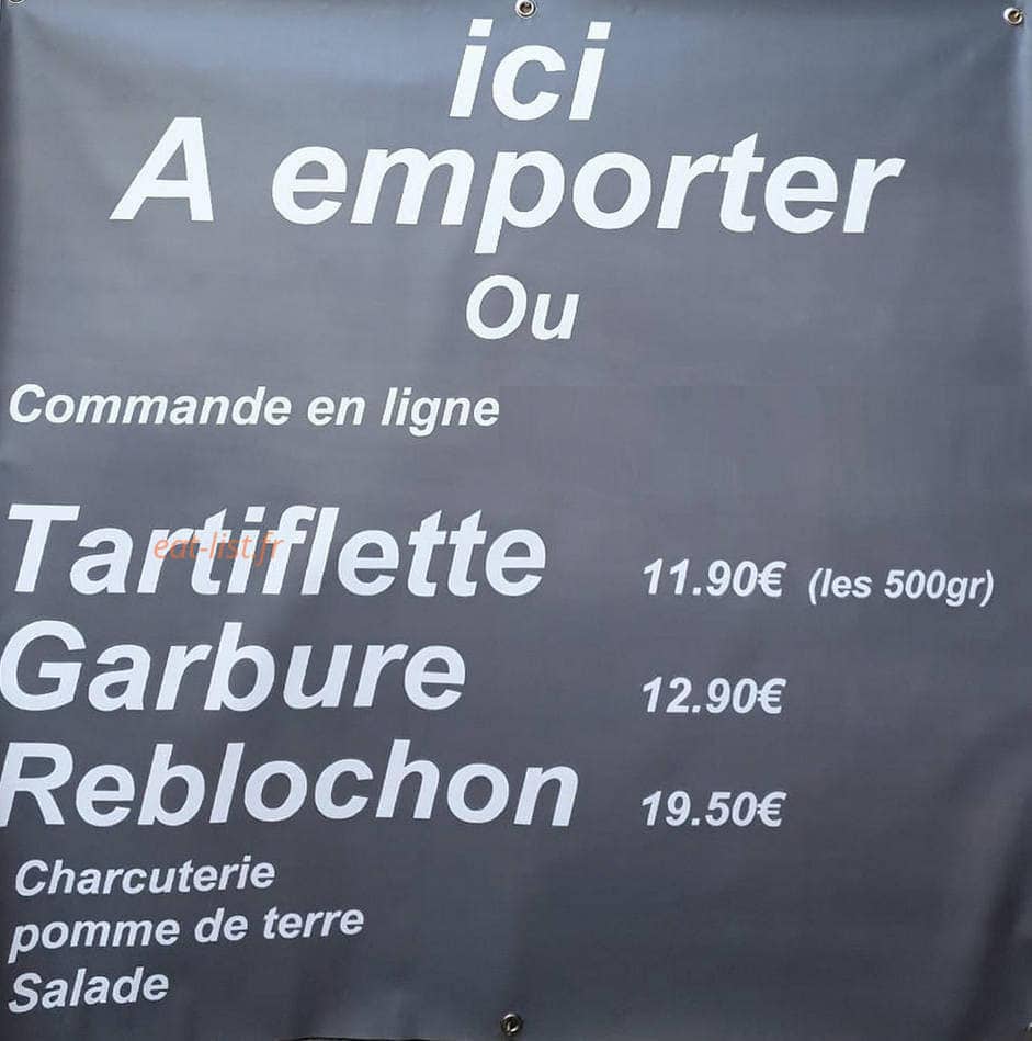 Le Chalet des Gourmands — carte page 1