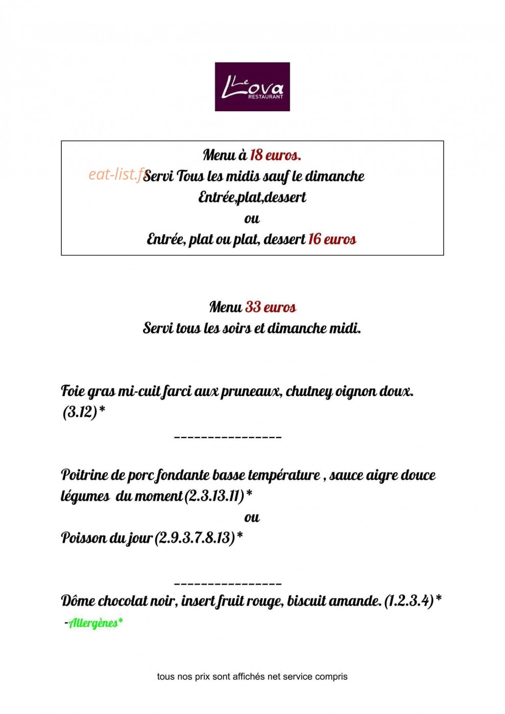 Le Lova — carte page 2