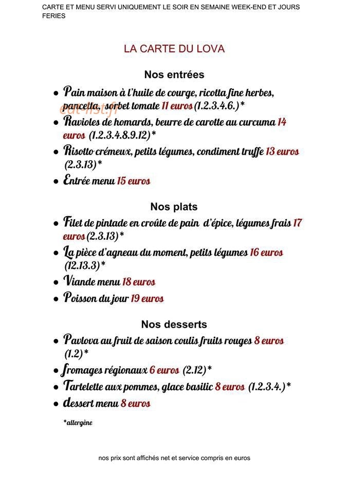 Le Lova — carte page 1