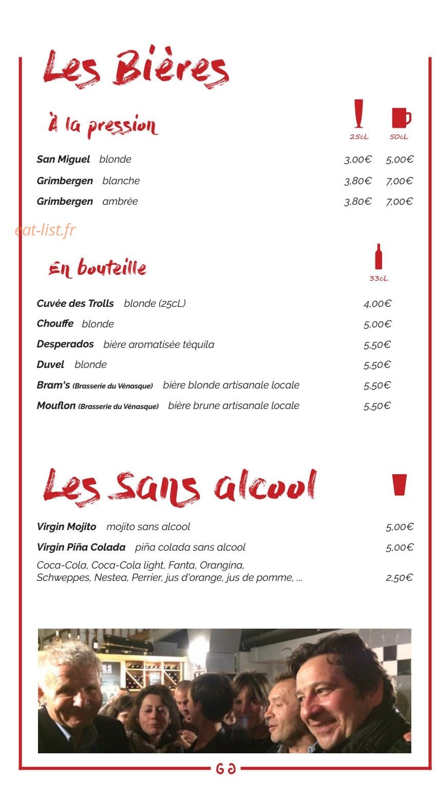 Les Galeries Gourmandes — carte page 8