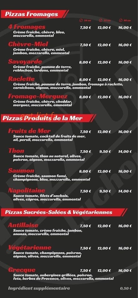 Pizz'Up — carte page 2