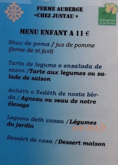 Chez Justau — carte page 3