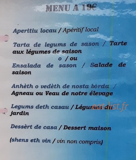 Chez Justau — carte page 2