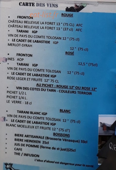 Chez Justau — carte page 4