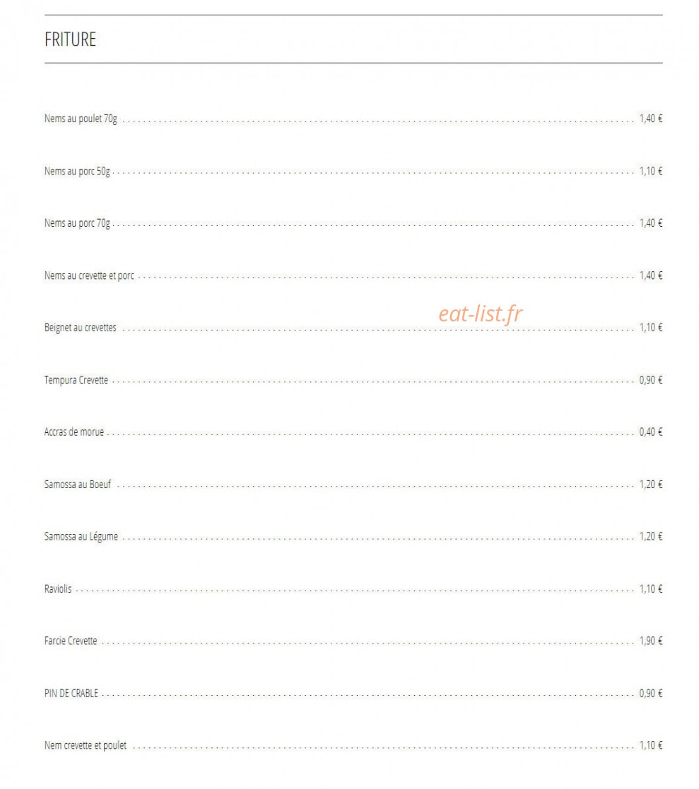Thai Hoa — carte page 1