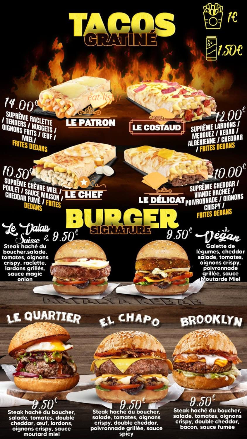 Antalya Kebab — carte page 3