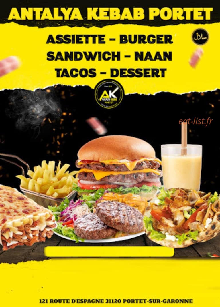 Antalya Kebab — carte page 1