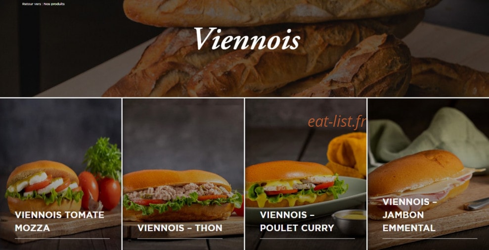 Carte et menu de Boulangerie Marie Blachère à Portet sur Garonne — Les viennois