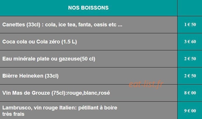 Chez Luccio — carte page 8