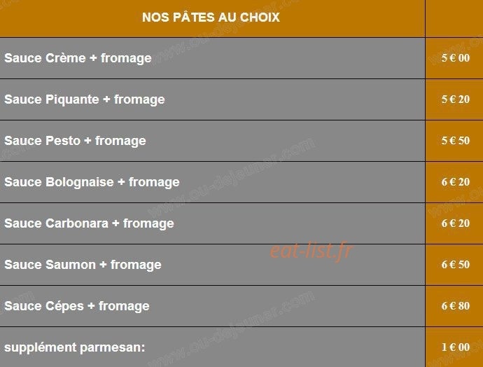 Chez Luccio — carte page 4