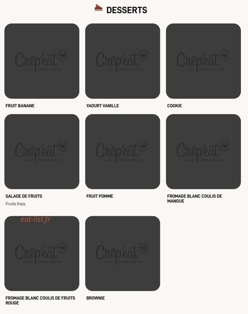 Crep Eat — carte page 9