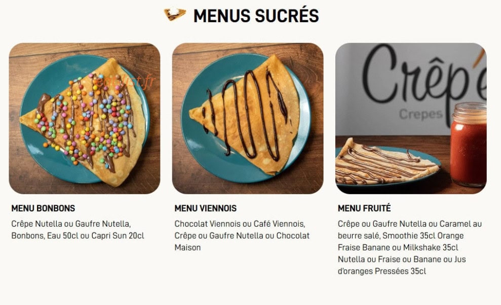 Crep Eat — carte page 2