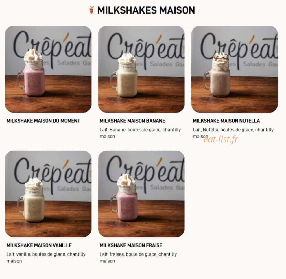 Crep Eat — carte page 11