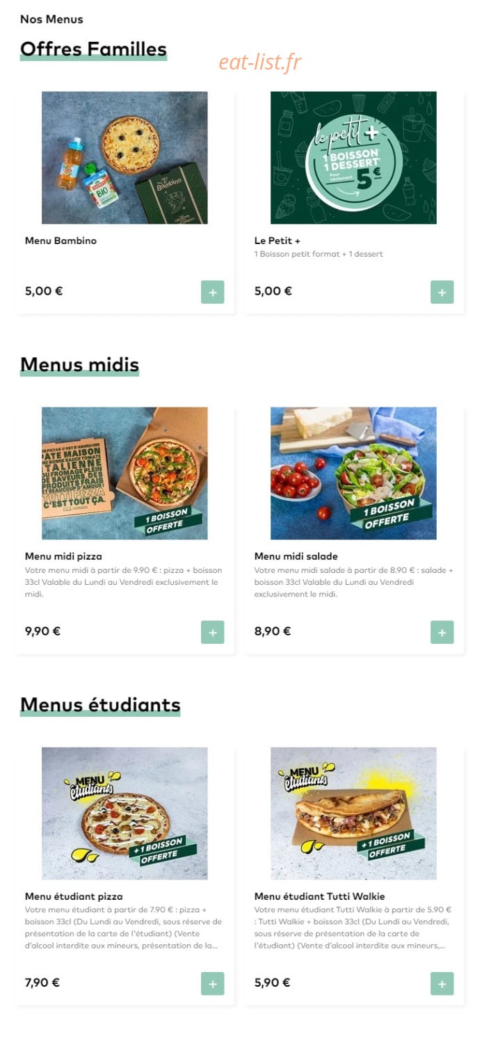 Tutti Pizza — carte page 9