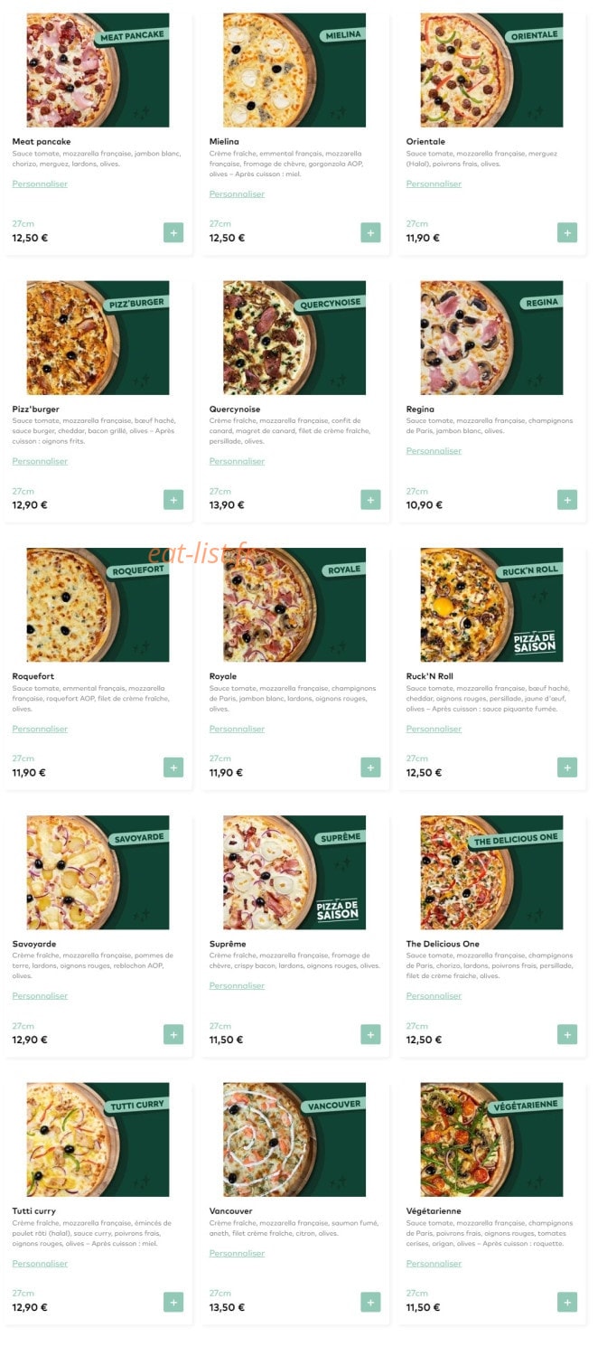 Tutti Pizza — carte page 2