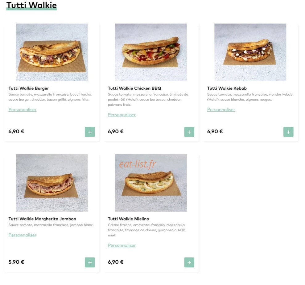 Tutti Pizza — carte page 3
