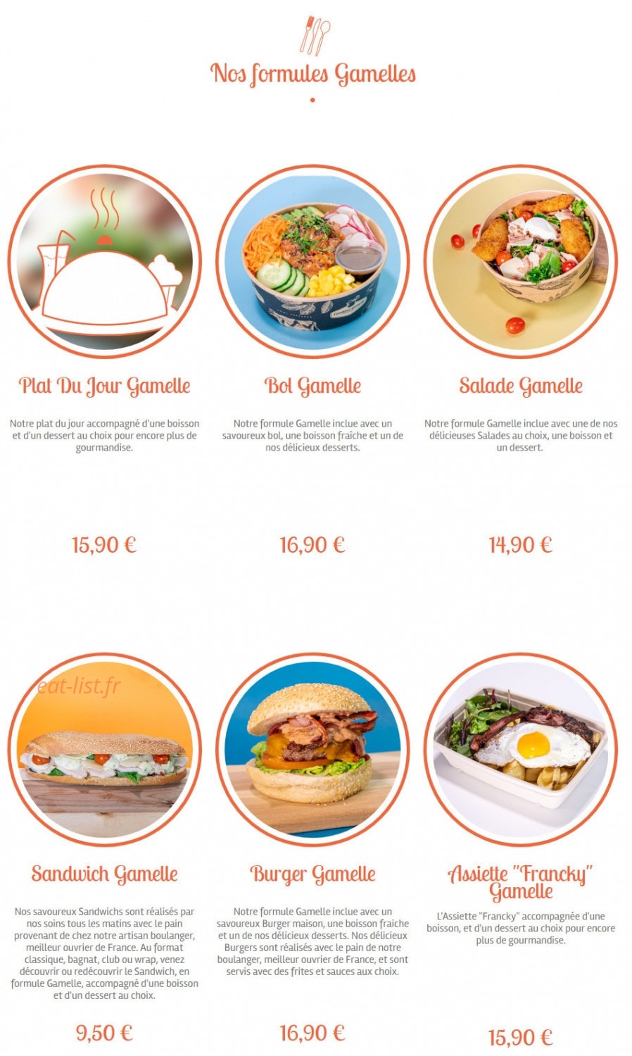Cantine & Gamelle — carte page 2
