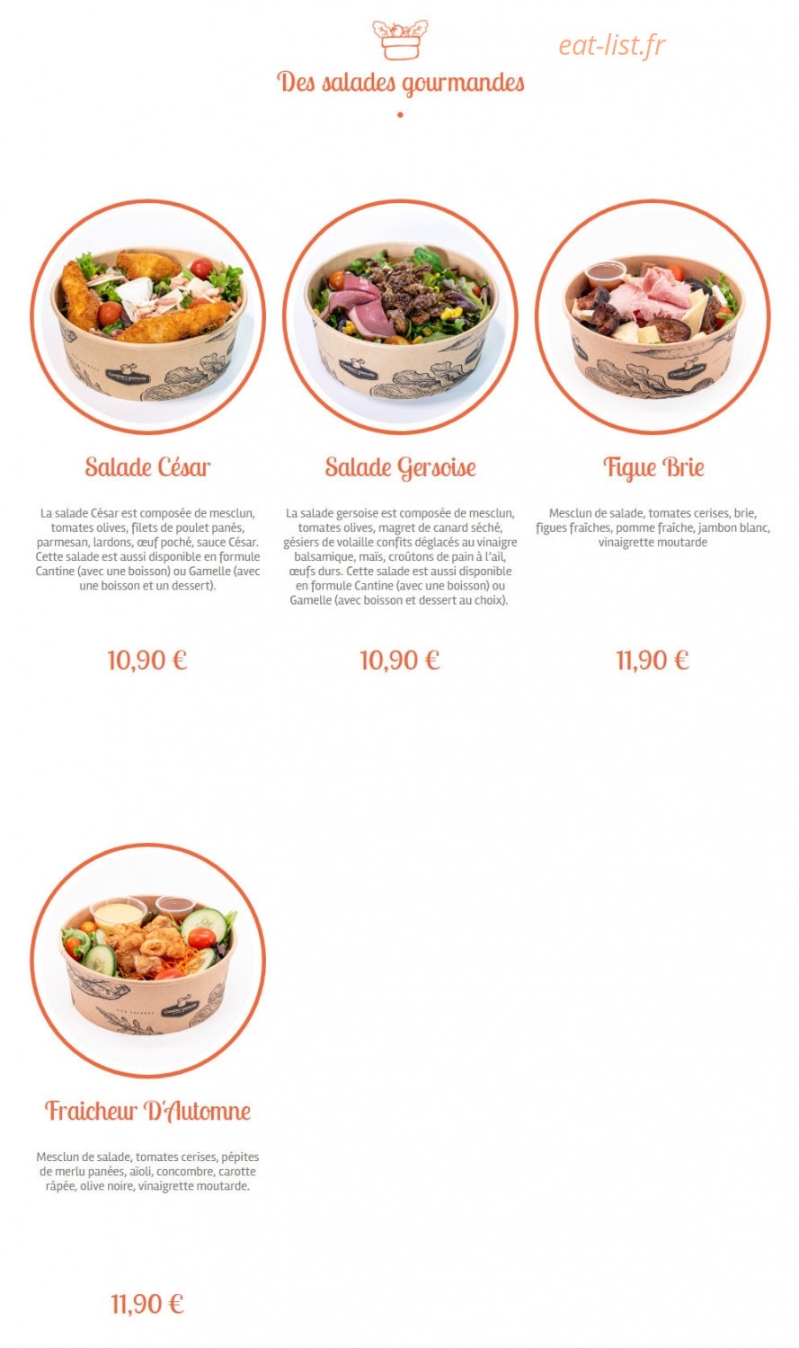 Cantine & Gamelle — carte page 4