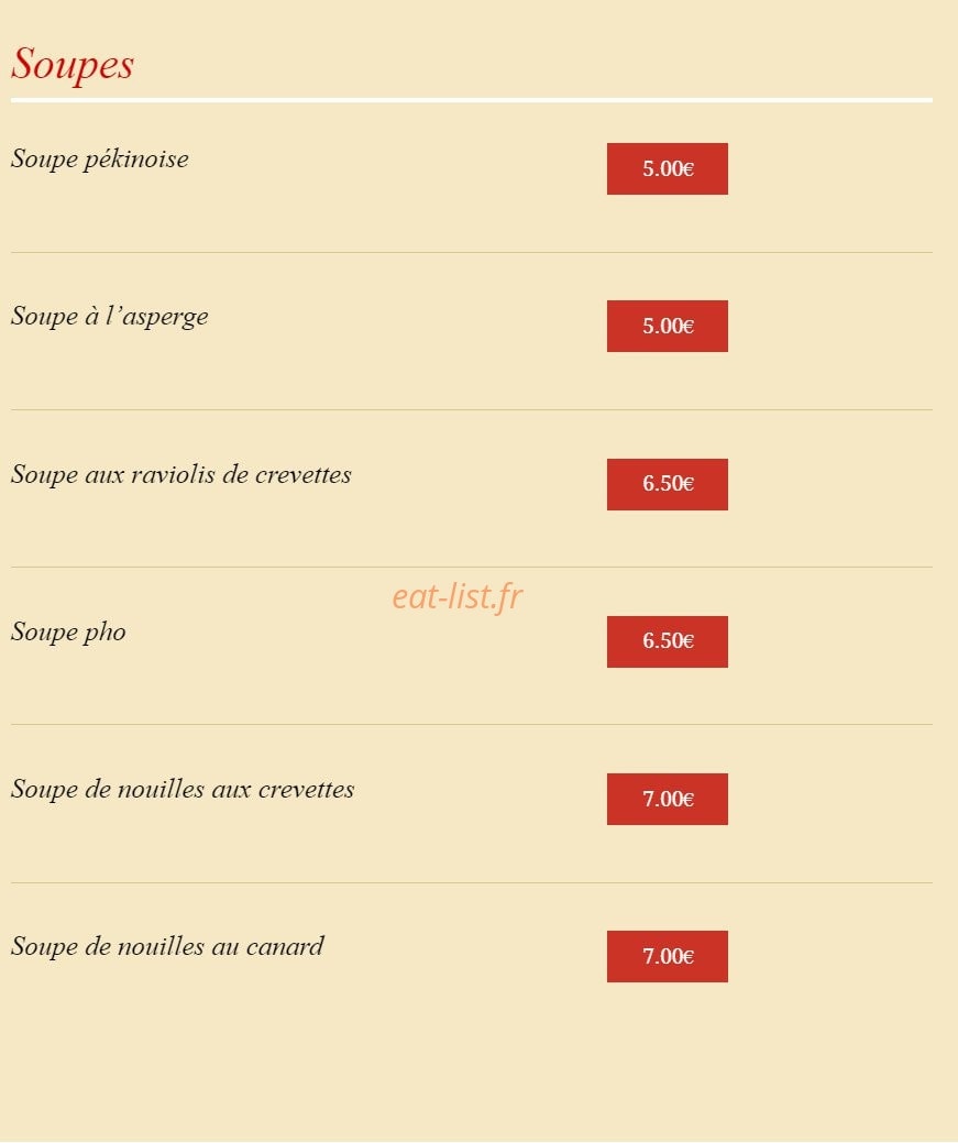 Chez Ay Linh — carte page 3