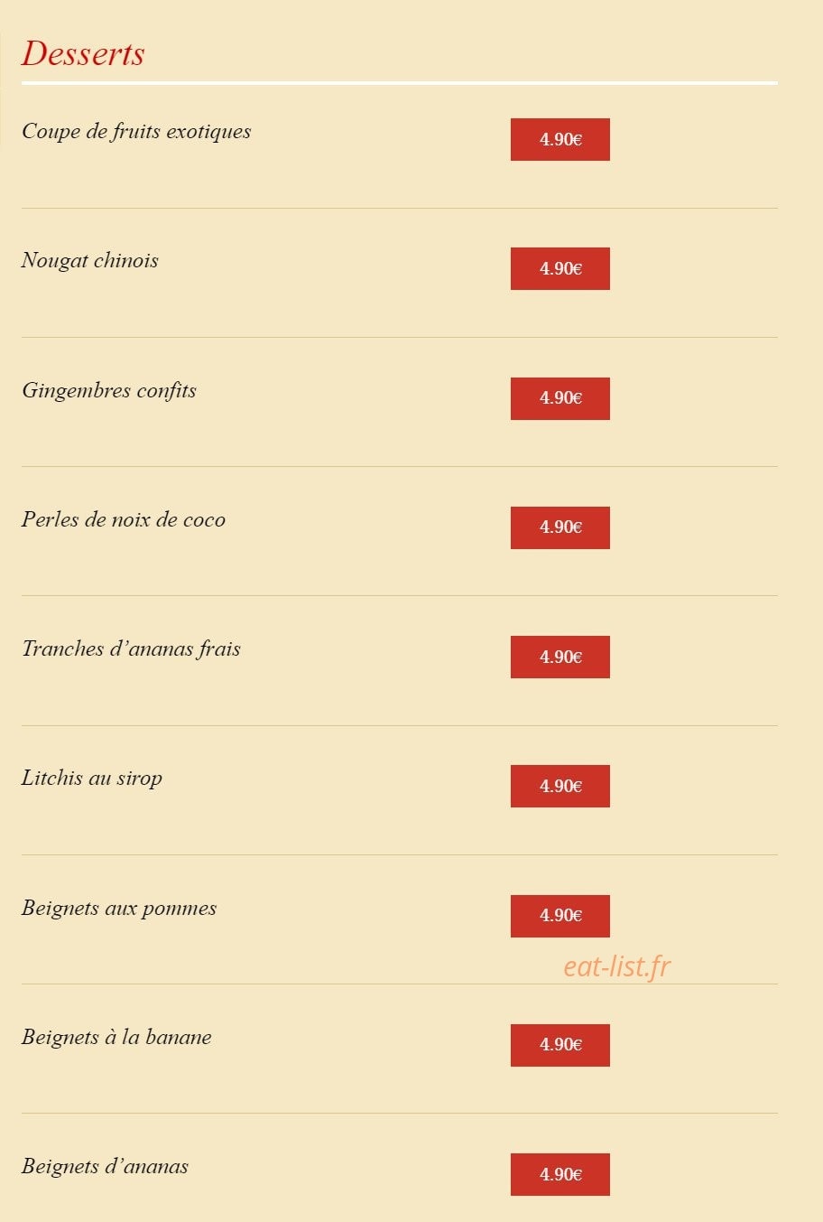 Chez Ay Linh — carte page 9