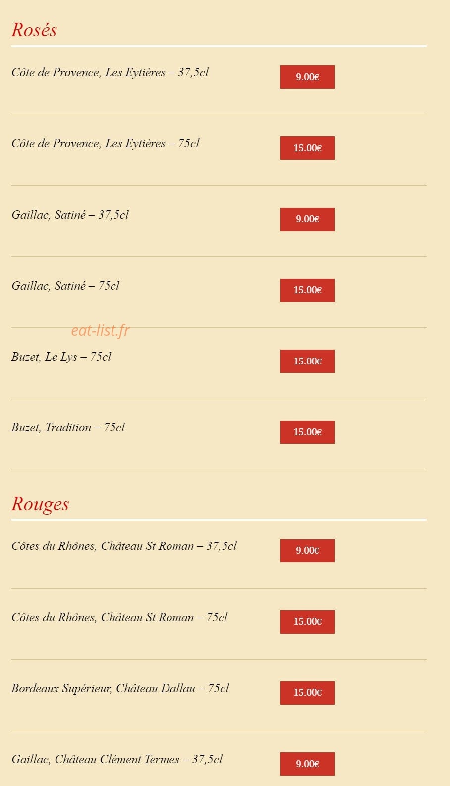 Chez Ay Linh — carte page 14