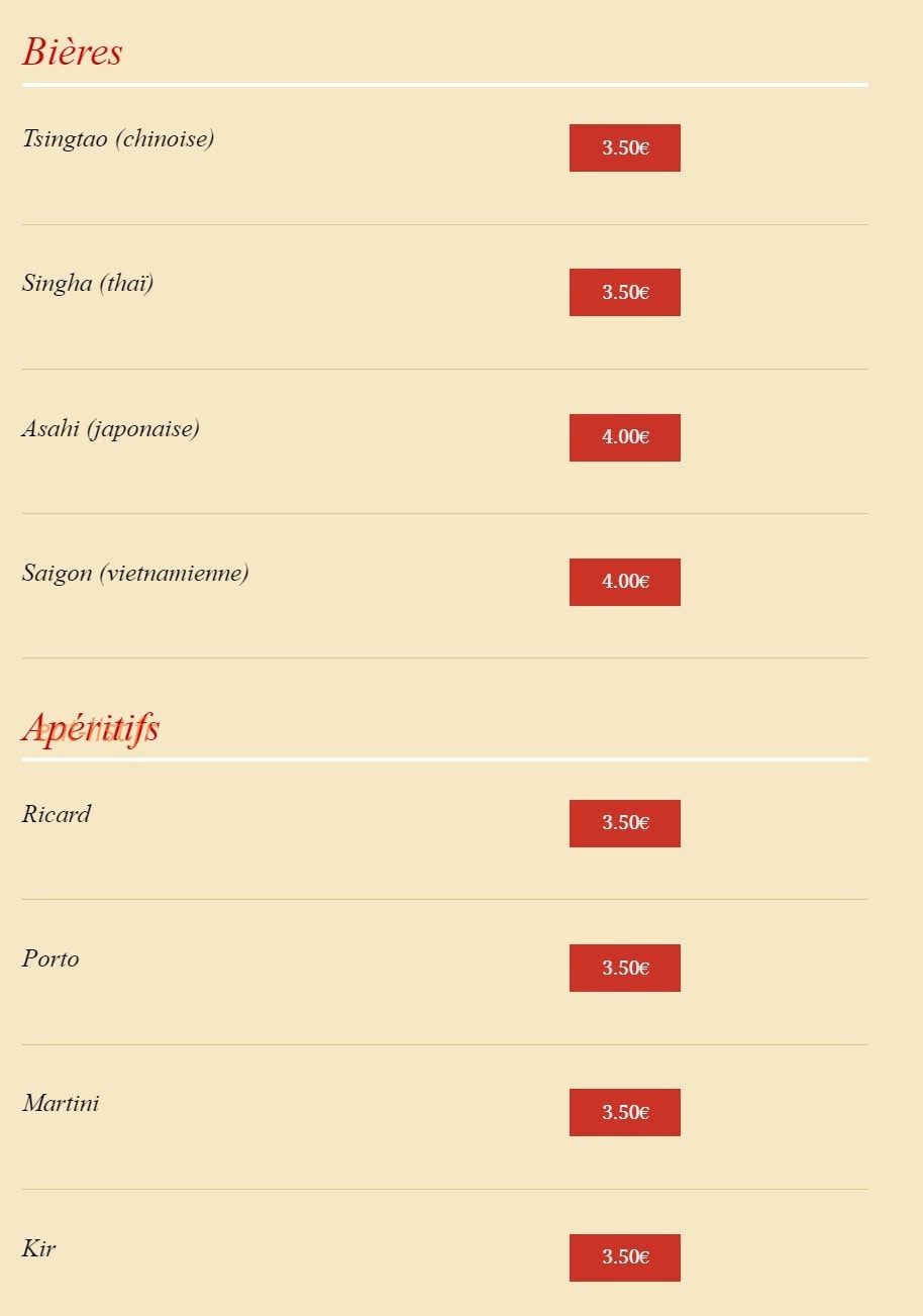 Chez Ay Linh — carte page 11