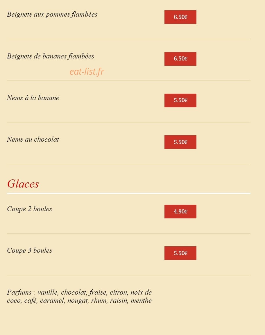 Chez Ay Linh — carte page 10