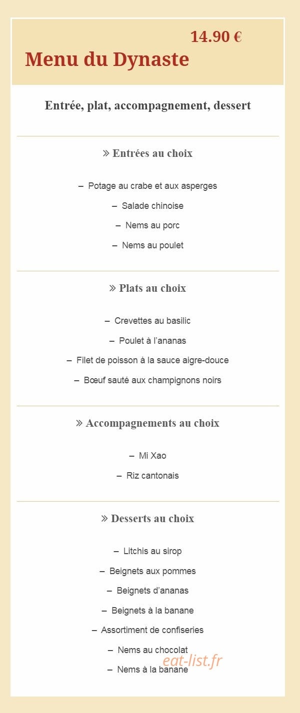 Chez Ay Linh — carte page 20