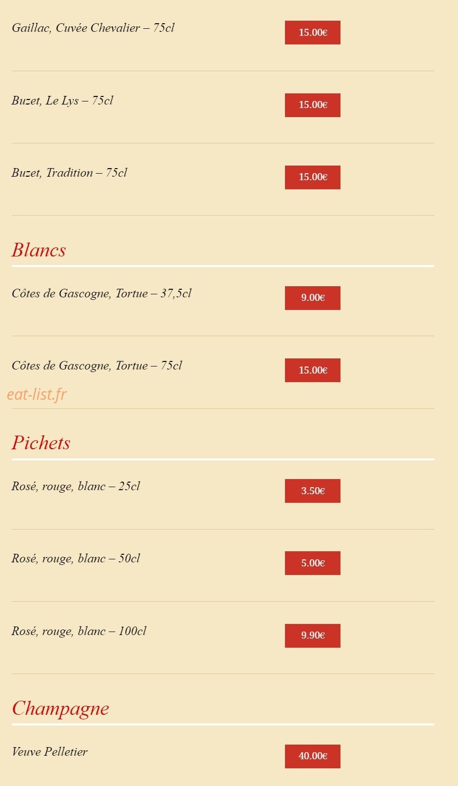 Chez Ay Linh — carte page 17