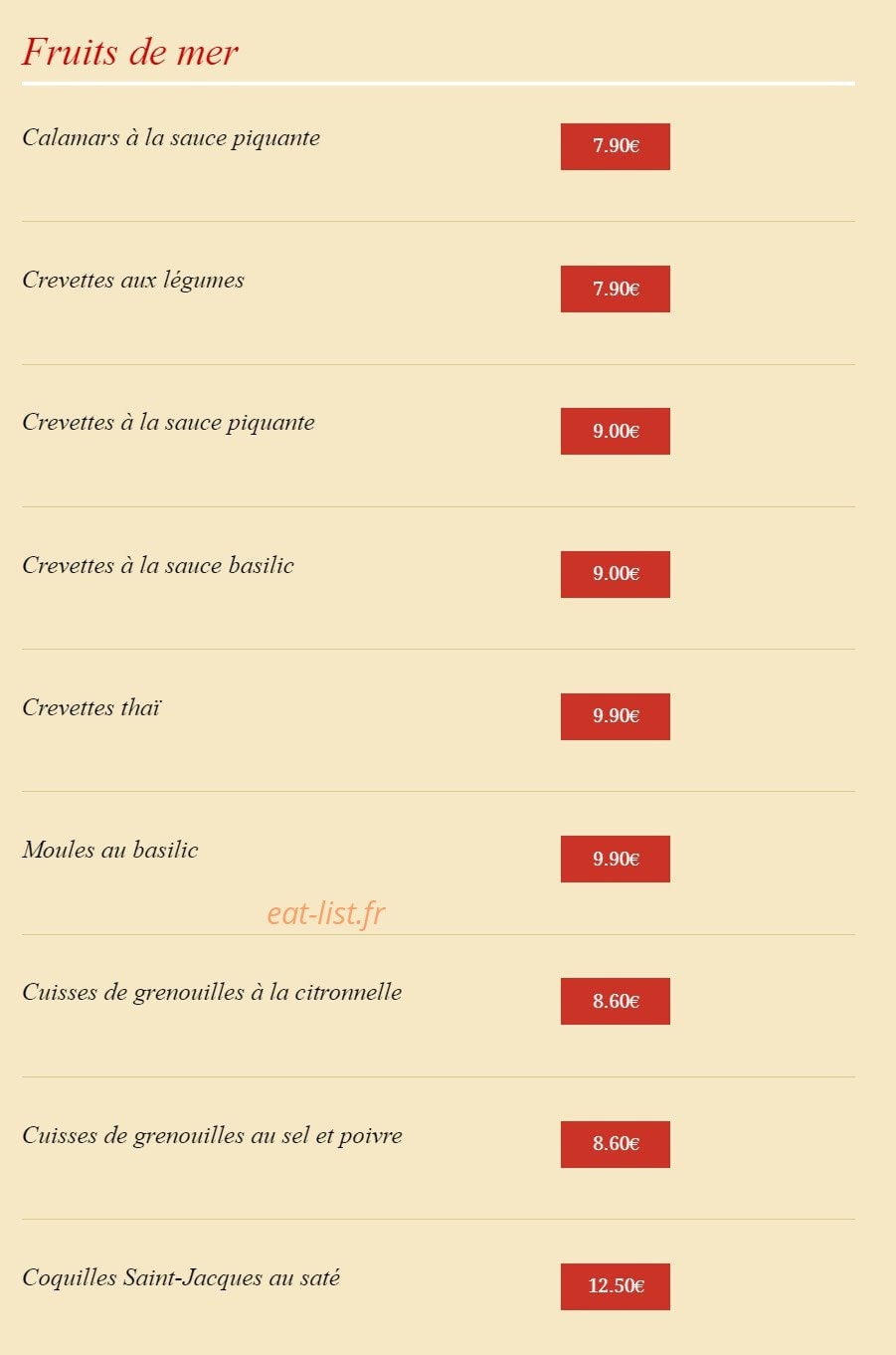 Chez Ay Linh — carte page 7
