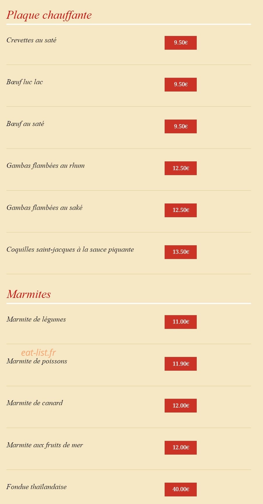 Chez Ay Linh — carte page 6