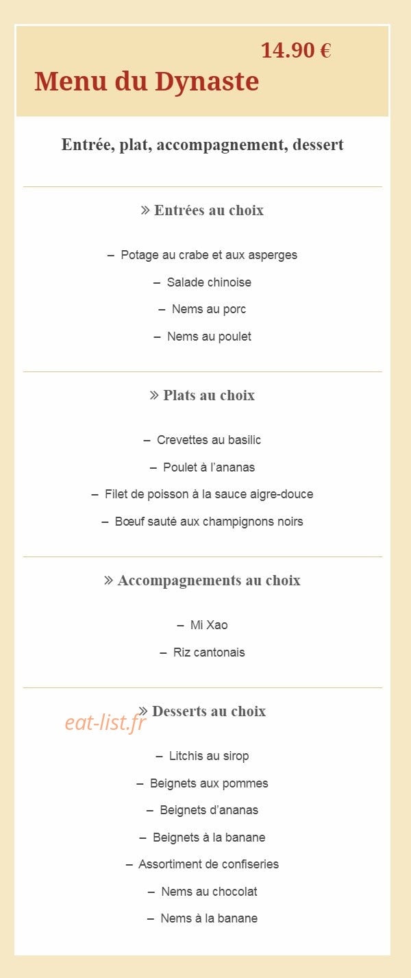Chez Ay Linh — carte page 21