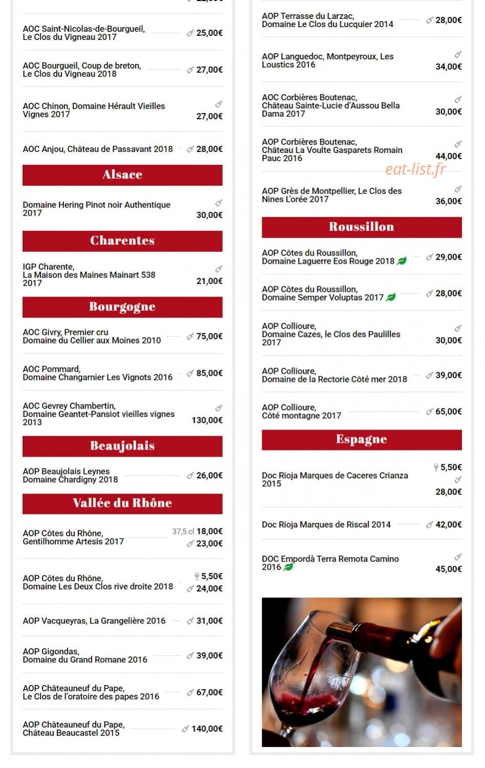 Chez Yvonne — carte page 9