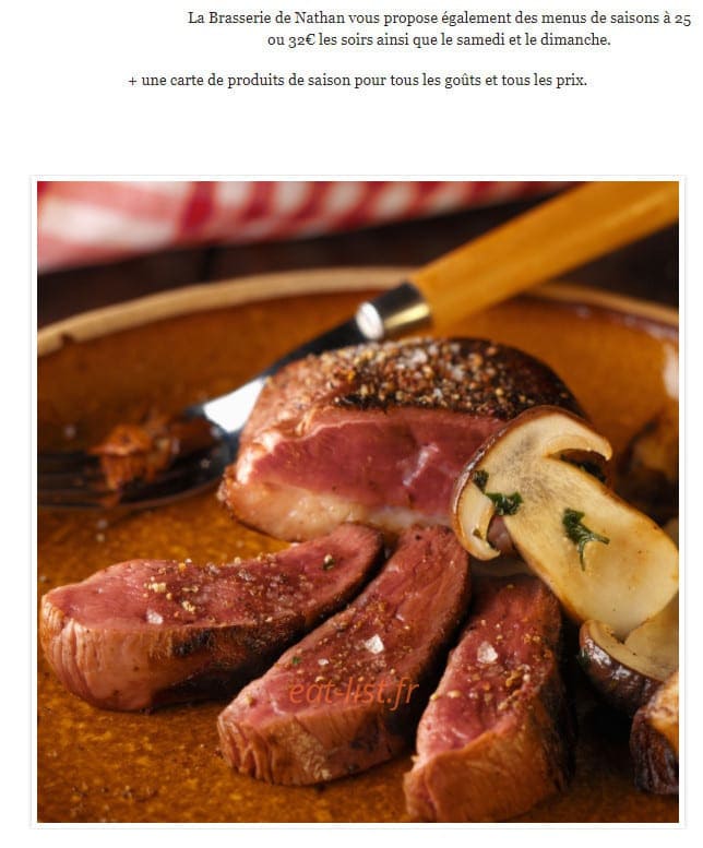La Brasserie De Nathan — carte page 3