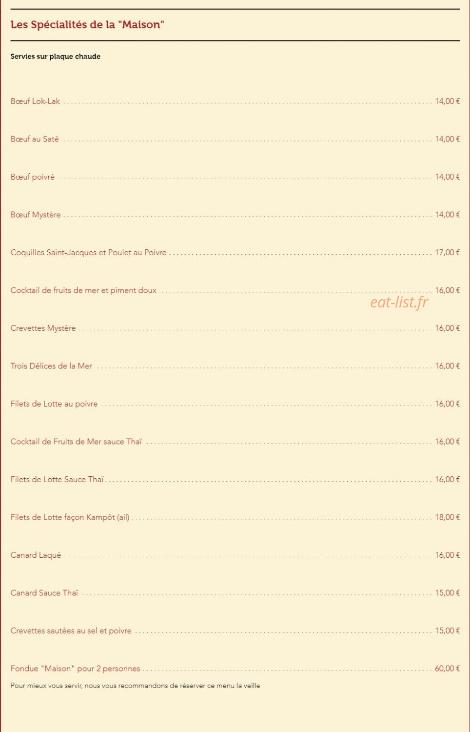 La Table d'Asie — carte page 4