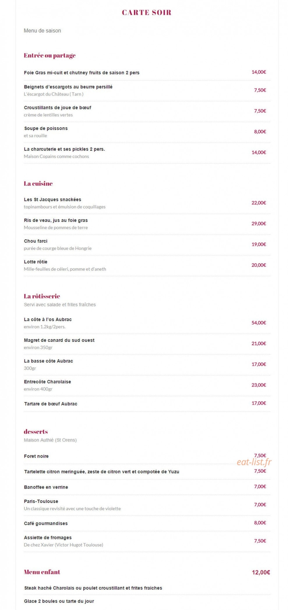 Le Carrousel — carte page 4