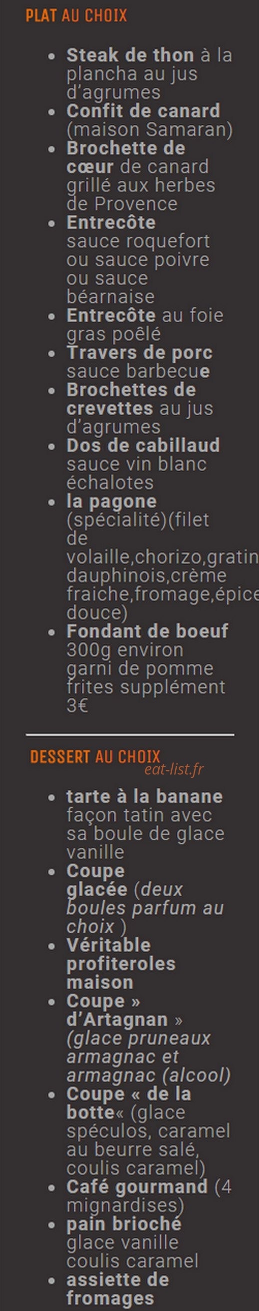 Le Chalet des Moissons — carte page 3