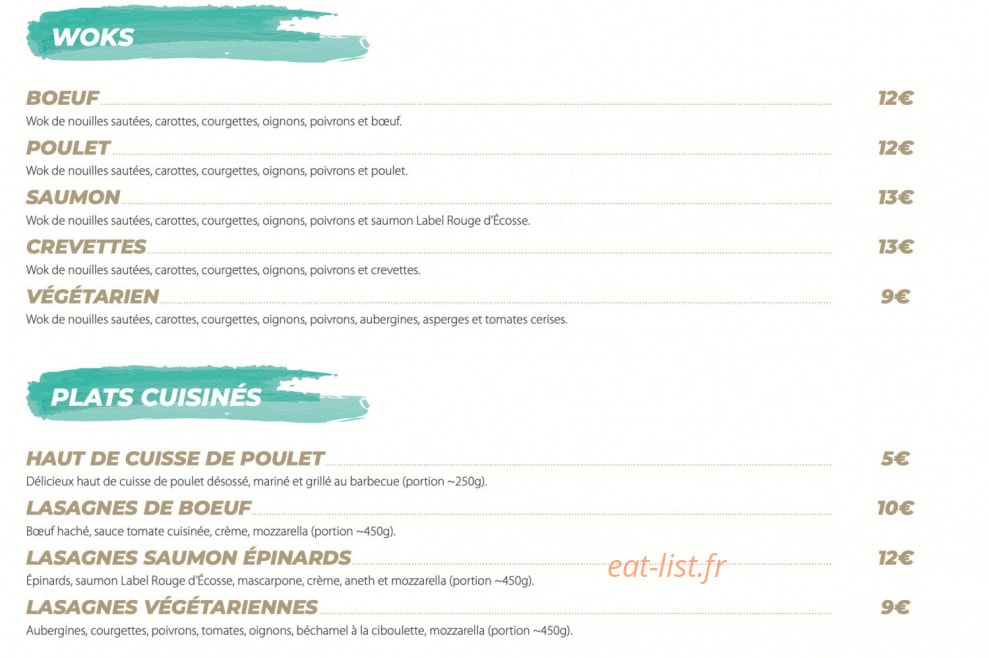 Pop Food Factory — carte page 3