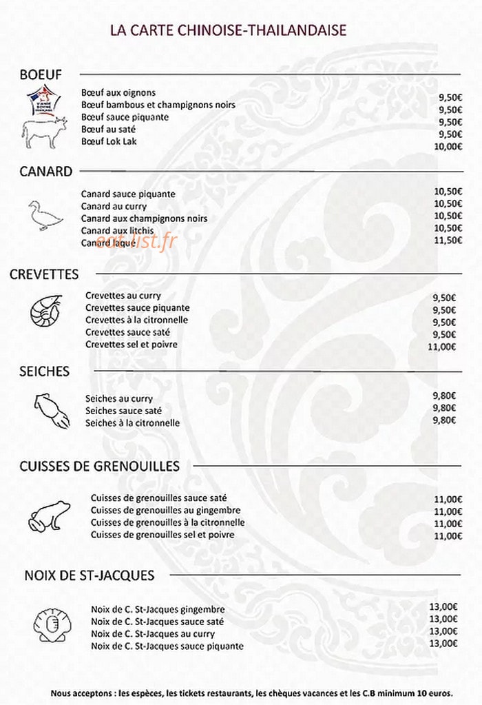 Aux saveurs du Cambodge — carte page 6