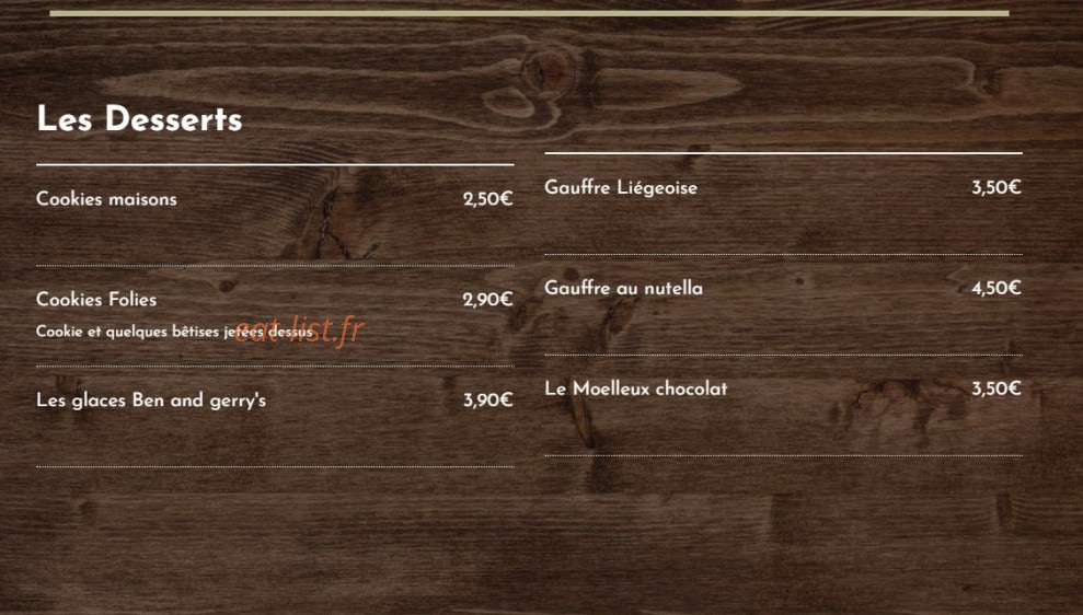 Un burger dans la cuisine — carte page 4