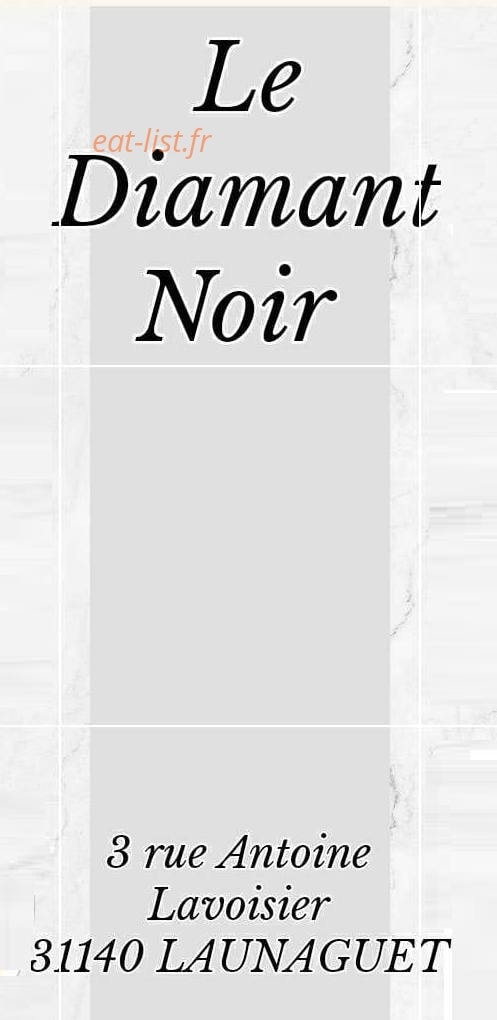 Le Diamant Noir — carte page 1
