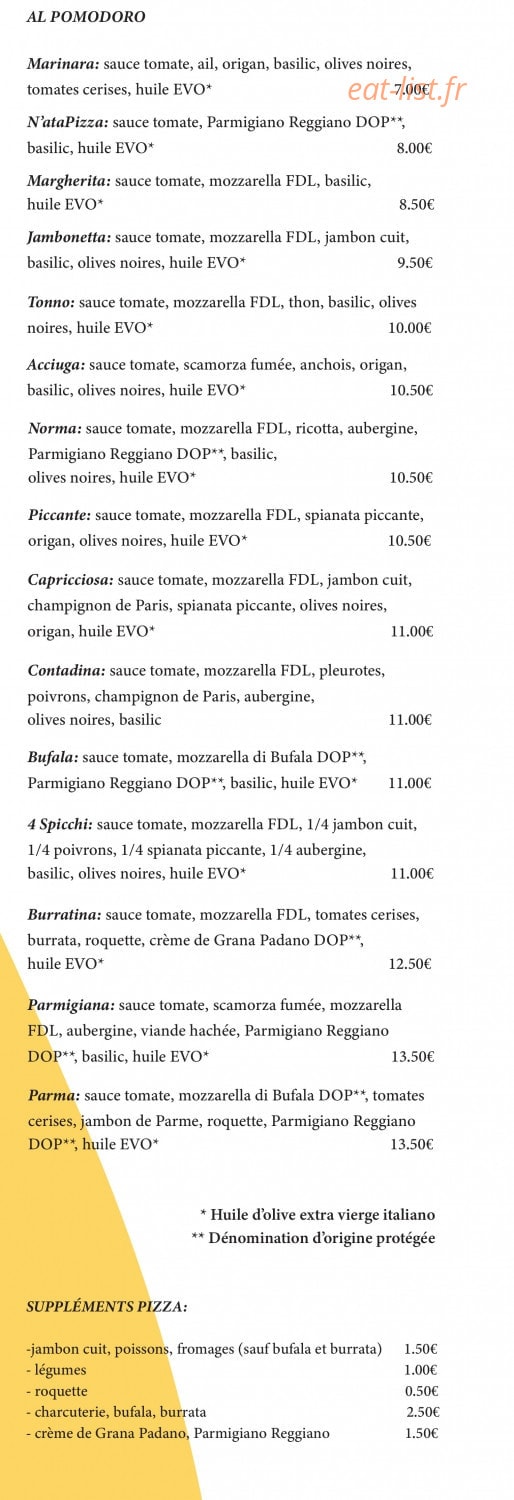 N'ataPizza — carte page 4