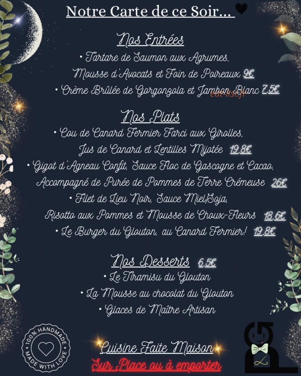 Le P'tit Glouton — carte page 2