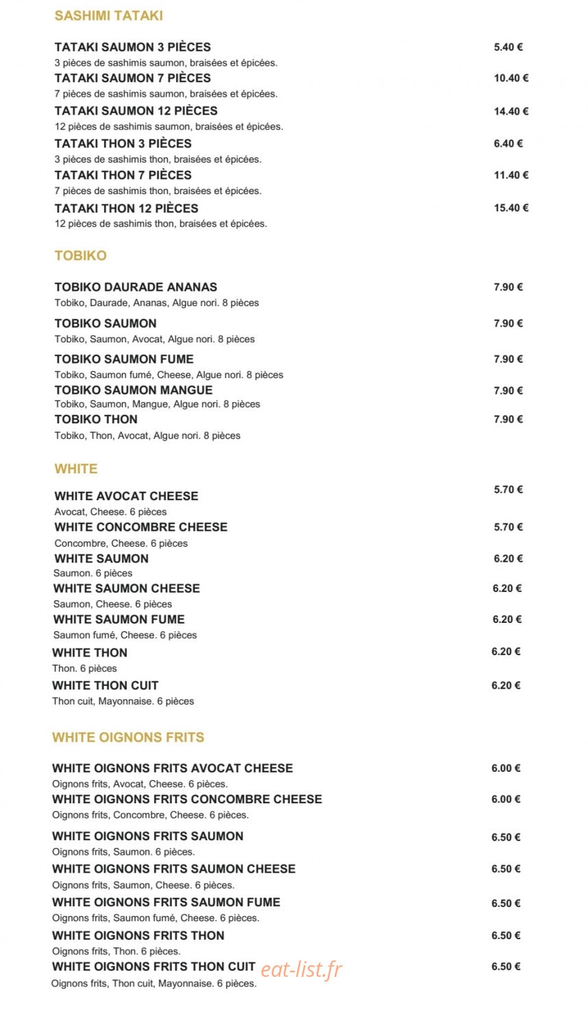 Original Sushi — carte page 7