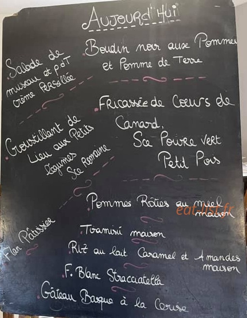 Au Caminoe — carte page 1