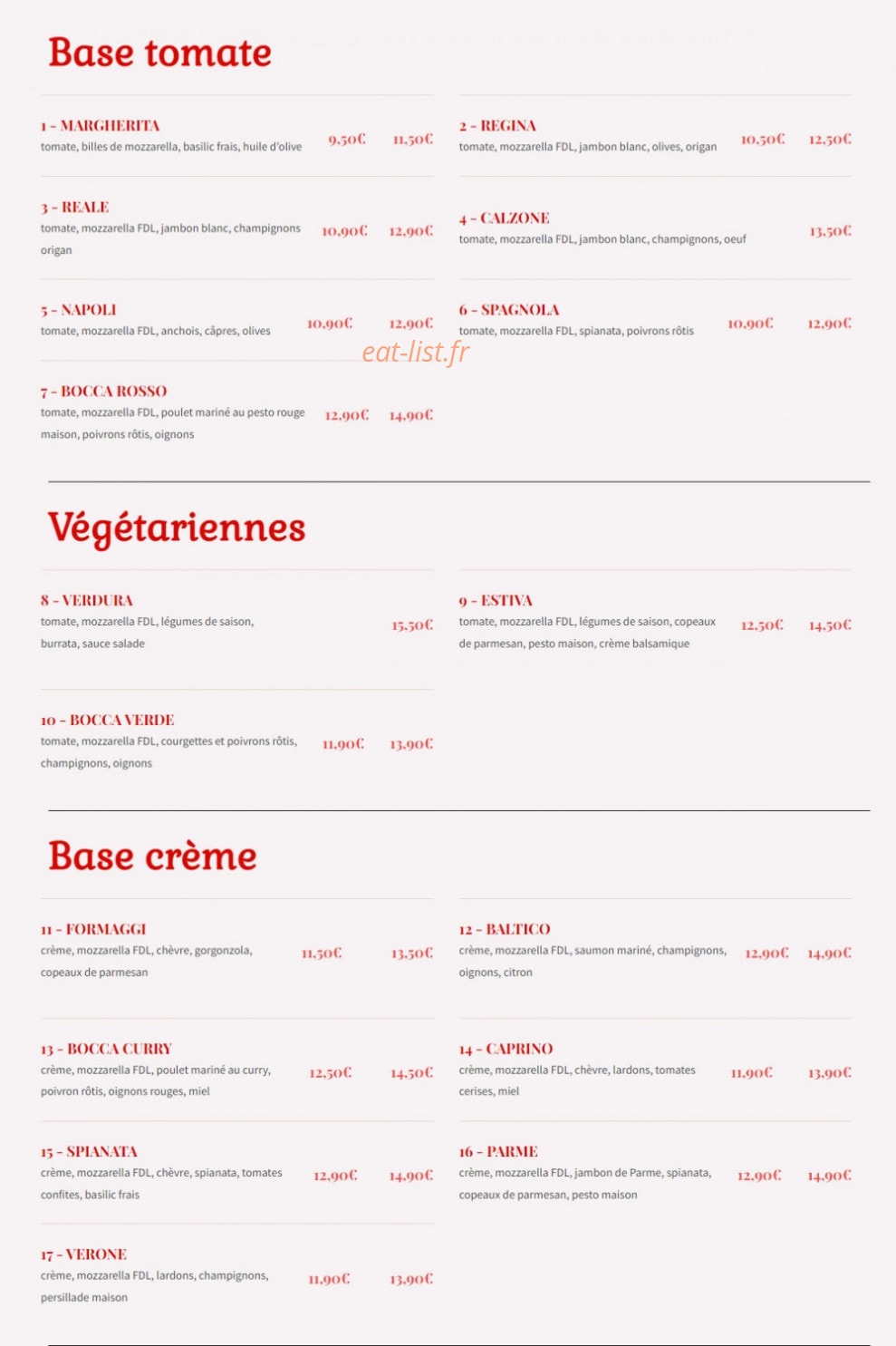 Bocca Alba — carte page 1