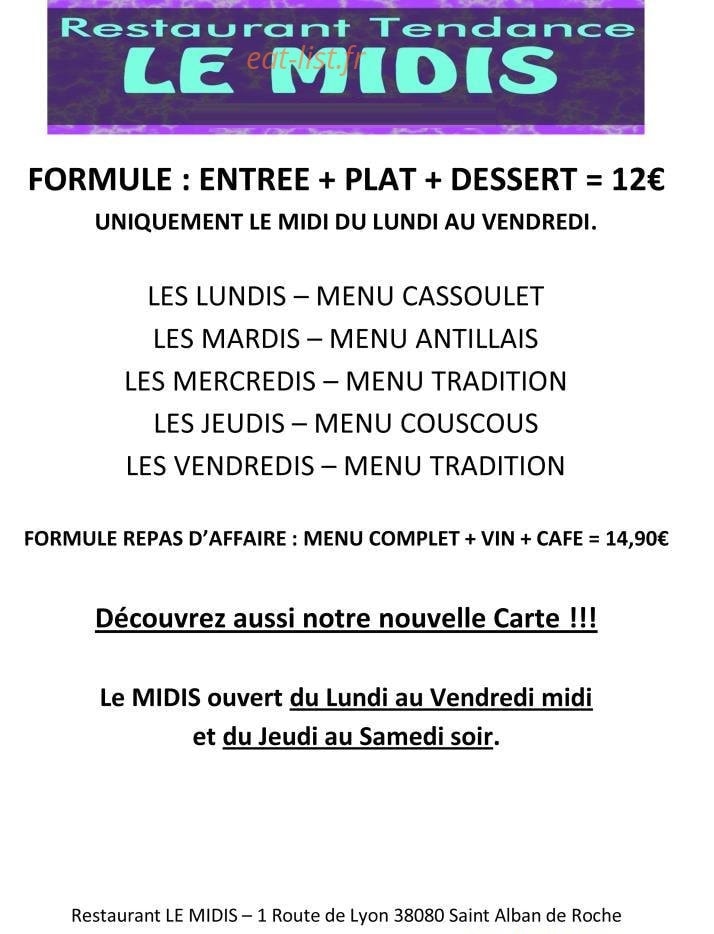 Le Midis — carte page 1