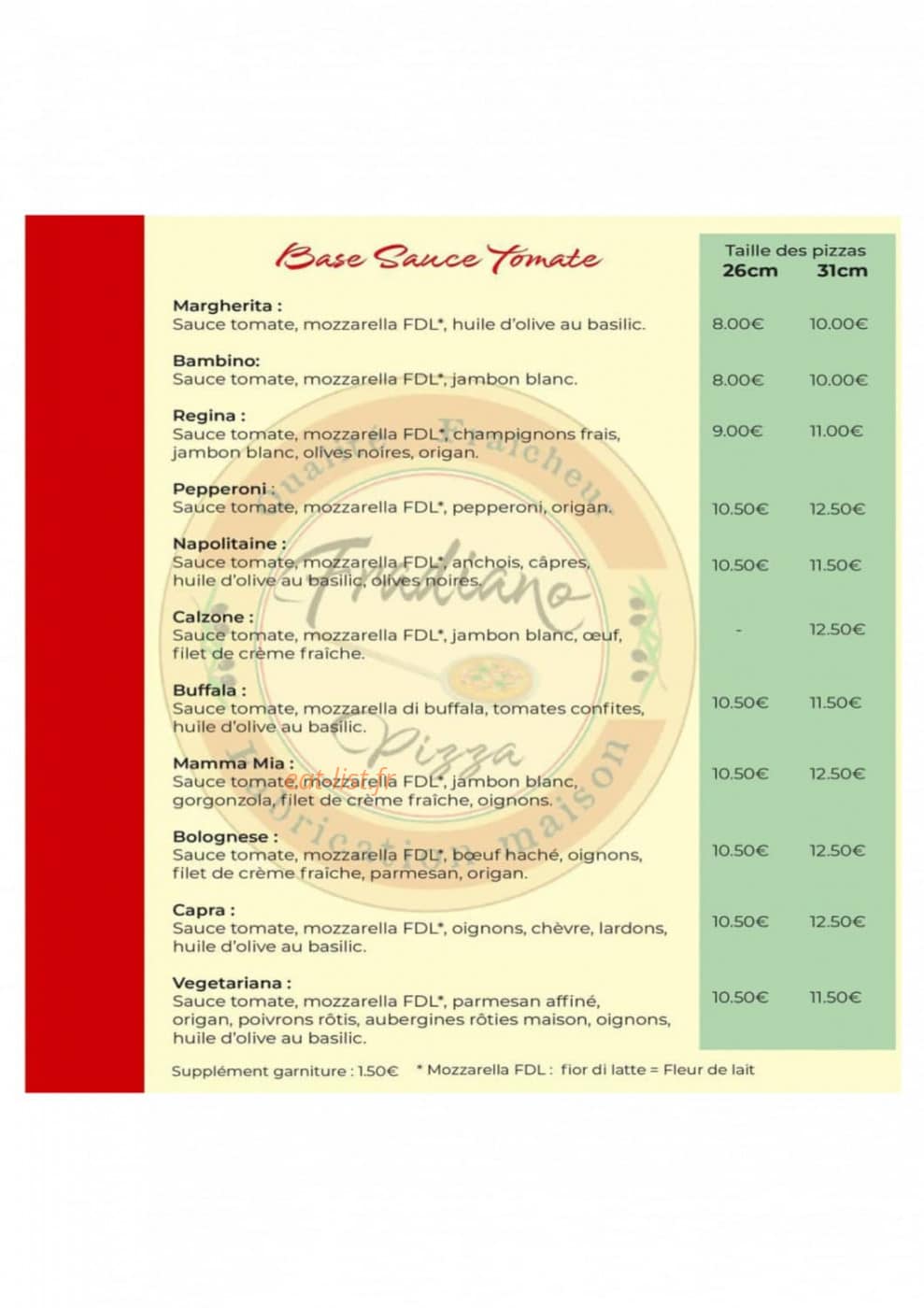 Fradiano PIzza — carte page 2