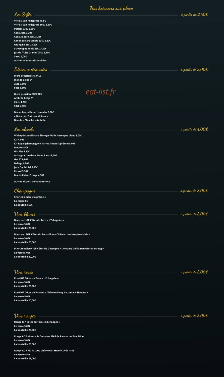 La Cassine du Burger — carte page 8