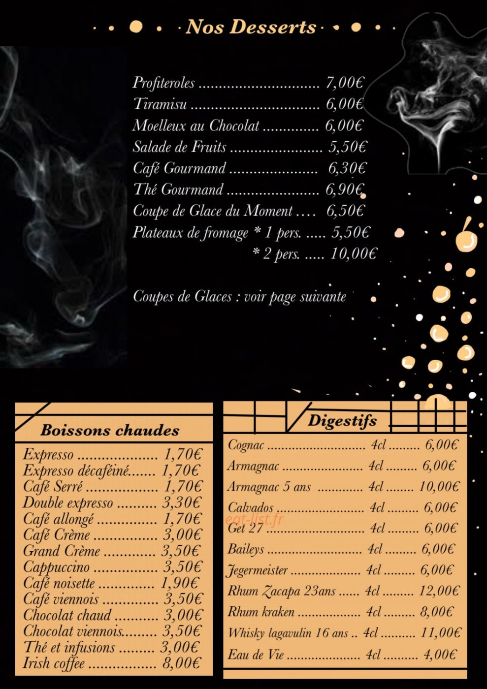 O Restaurant de la Place — carte page 4